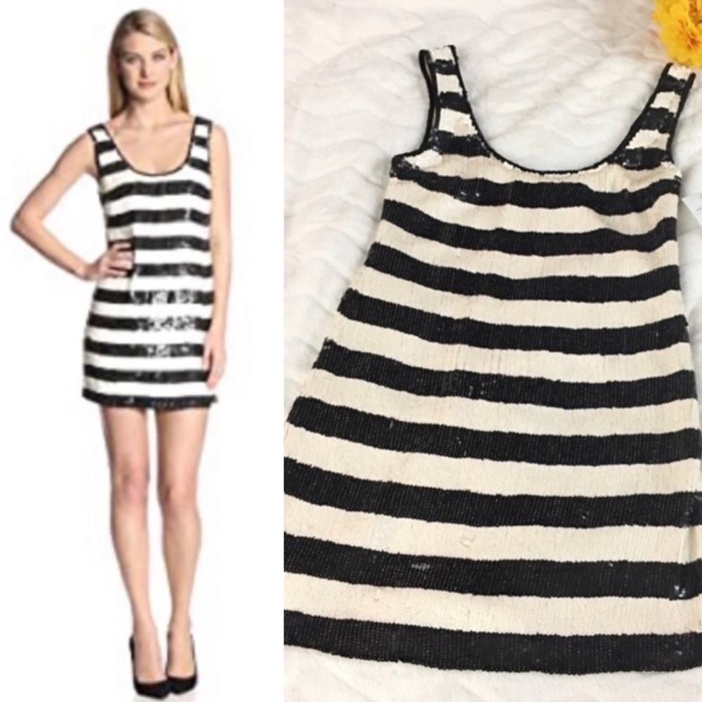 Trina Turk Sequin Striped Sleeveless Dress Size 0